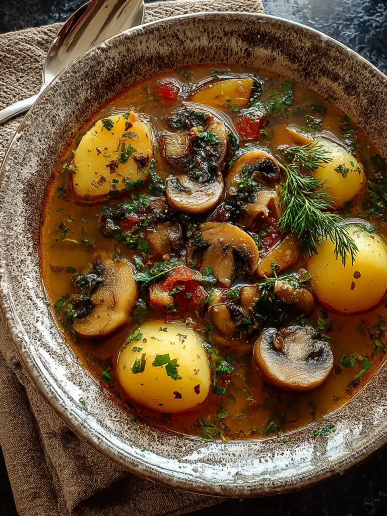 Russian Potato and Mushroom Soup First Image