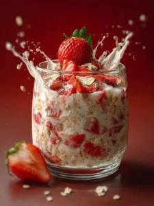Strawberries and Cream Overnight Oats are a must-try! First Image