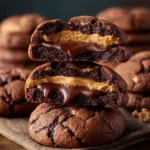 Chocolate Peanut Butter Stuffed Cookies First Image