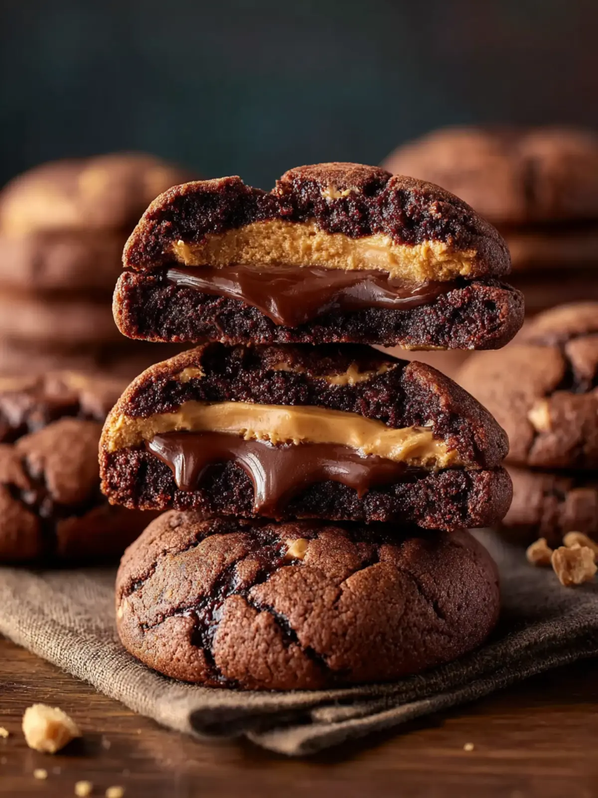Chocolate Peanut Butter Stuffed Cookies You Can’t Resist!