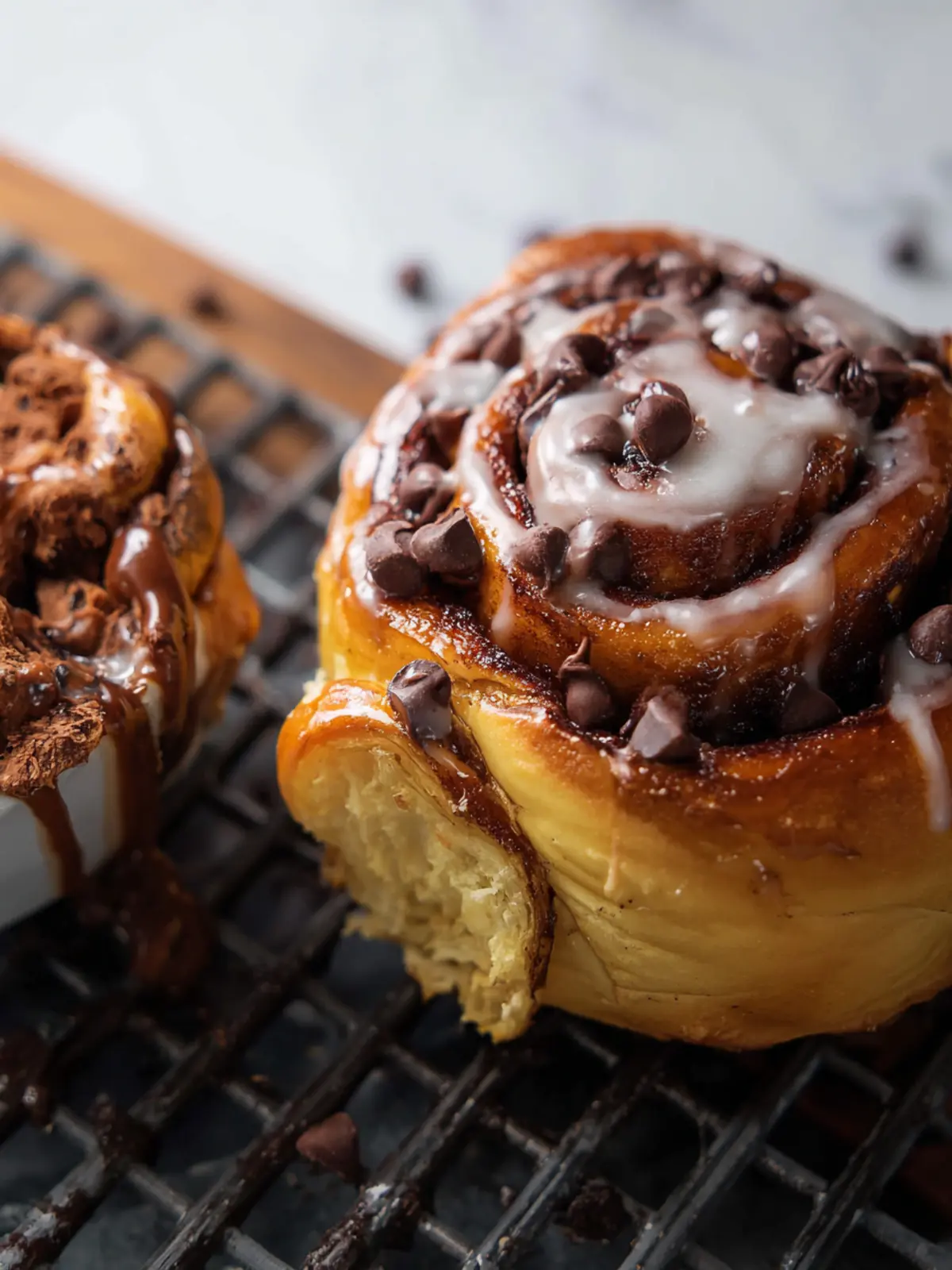 Chocolate Chip Cinnamon Rolls First Image