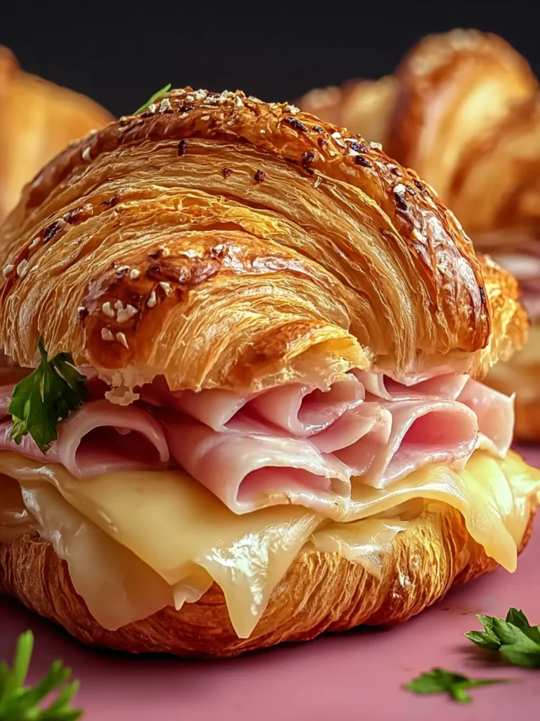 chicken ham cheese croissants First Image
